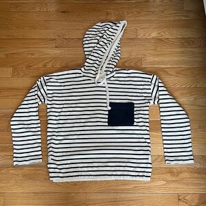 JCrew Striped Hoodie with Pocket